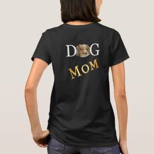 Camiseta Collie Dog Mom 2 Sided Dark