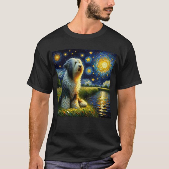 Camiseta Collie Dog Van Gogh Lover (Anverso)