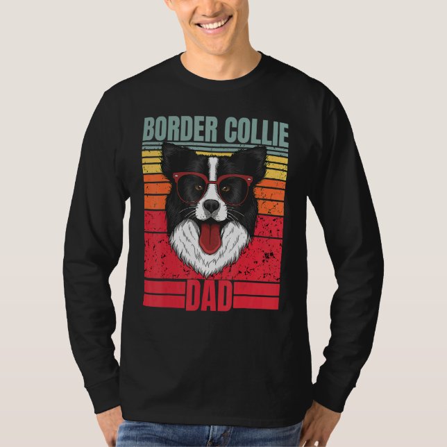 Camiseta Collie Fronteriza Padre Retro Frontera Perro Colli (Anverso)