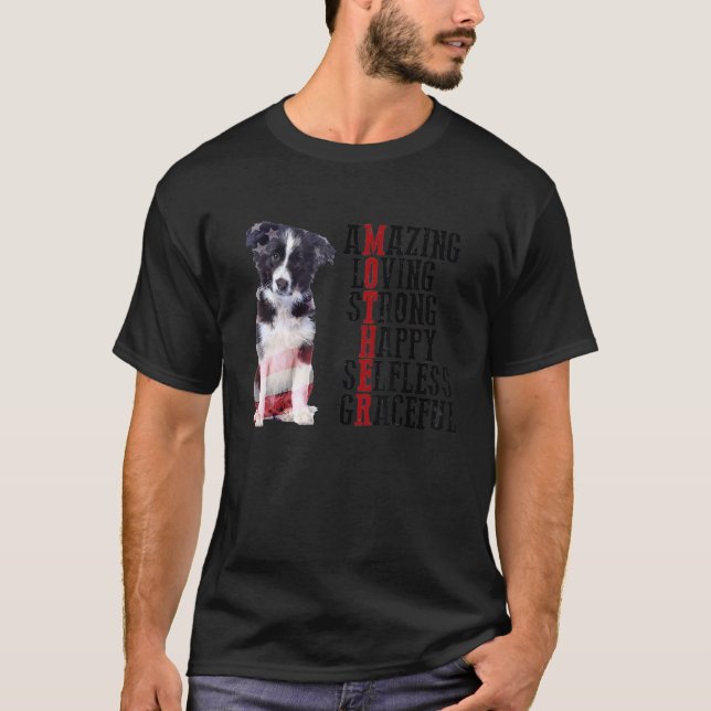 Camiseta Collie fronterizo asombroso amor fuerte y desinter (Anverso)