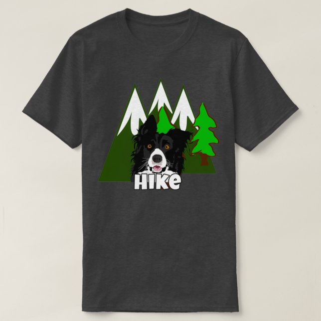 Camiseta Collie Hike de borde (Diseño del anverso)