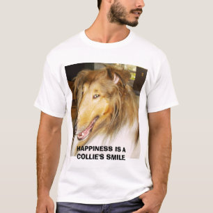 CAMISETA COLLIE, LA FELICIDAD ES LA SONRISA DE UNA COLIE
