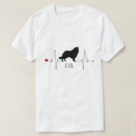 Camiseta Collie Personalizada Amor Mi Corazón de Perro Golp