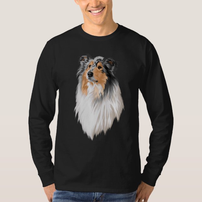 Camiseta Collie Rough Collie Cute Dog Long Hair (Anverso)
