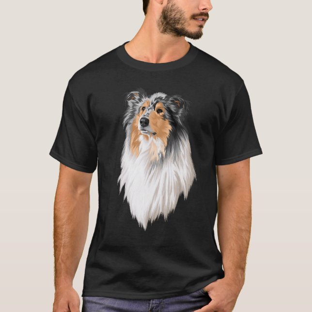 Camiseta Collie Rough Collie Cute Dog Long Hair (Anverso)
