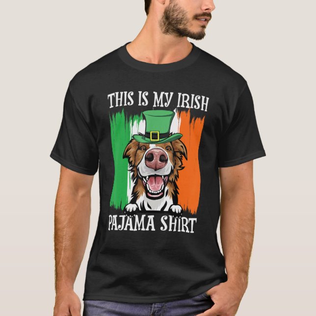 Camiseta Collie Shamrock Ir (Anverso)