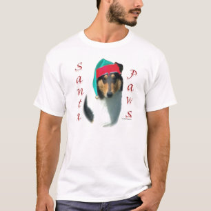Camiseta Collie (suave) Santa Paws
