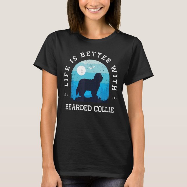 Camiseta Collie Vintage Blue Dog Mom Da (Anverso)