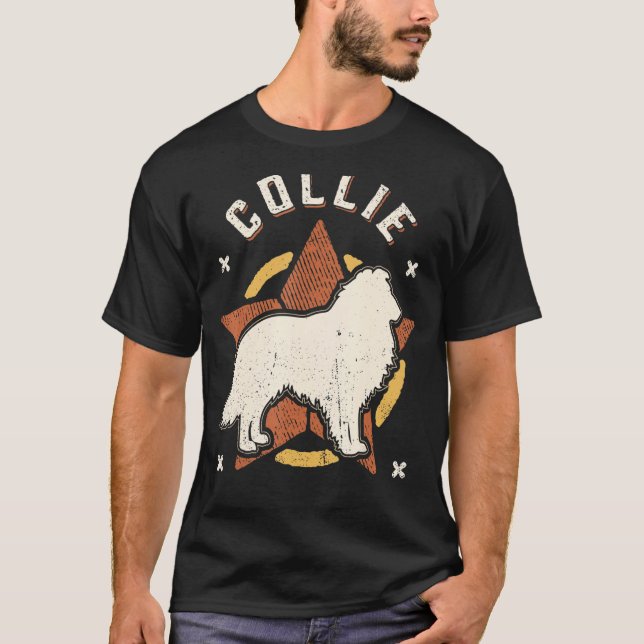 Camiseta Collie Vintage Retro Classic Dog (Anverso)