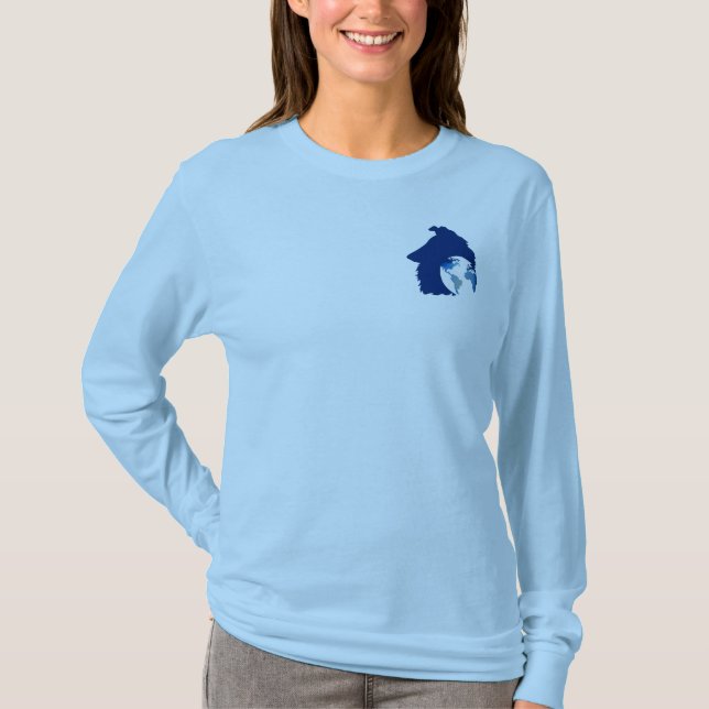 Camiseta ColliesWithoutBorders logo on long sleeve shirt (Anverso)