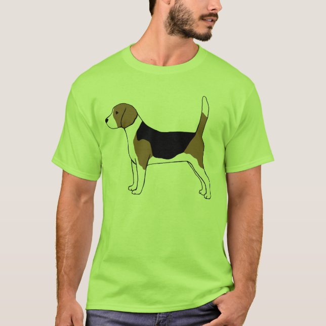 Camiseta Colmillo fresco lindo del perro de caza el | del (Anverso)