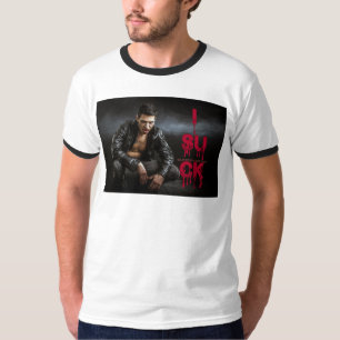 Camiseta Colmillos de figura vampírica pálida de Halloween
