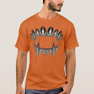 Camiseta Colmillos Horror Goth Brillo Grill RetroDientes Va