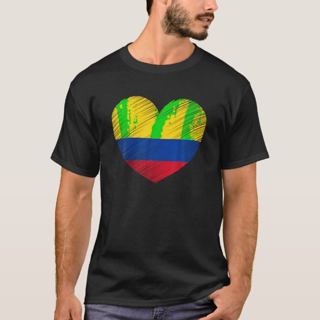 Camiseta Colo de apoyo al orgullo por la bandera colombiana (Anverso)
