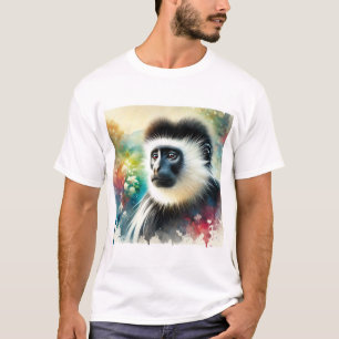 Camiseta Colobus Monkey 160724AREF250 - Watercolor