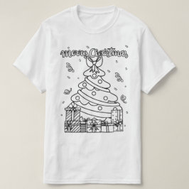 Camiseta Coloca tu propio trabajo de Navidades de árbol de 