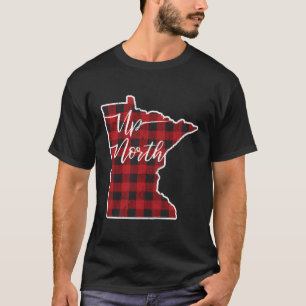 Camiseta Colocación de búfalo negro rojo Minnesota hacia el