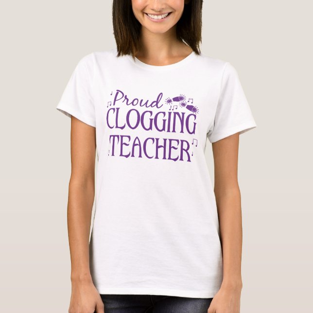 Camiseta Colocando al profesor con baile morado adorable (Anverso)