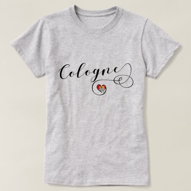 Camiseta Cologne Heart, Köln, Renania del Norte-Westfalia (Diseño del anverso)