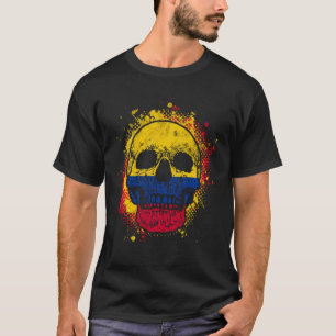Camiseta Colombia Bandera Colombiana Calavera