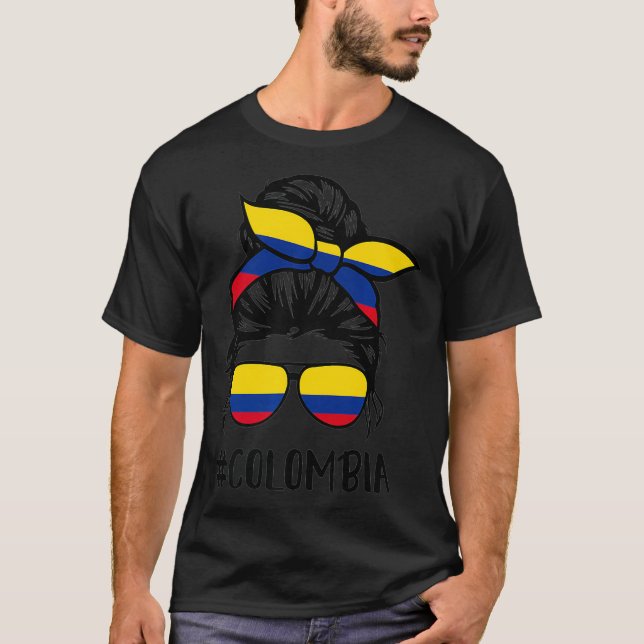 Camiseta Colombia Bandera Colombiana Orgullo de las mujeres (Anverso)