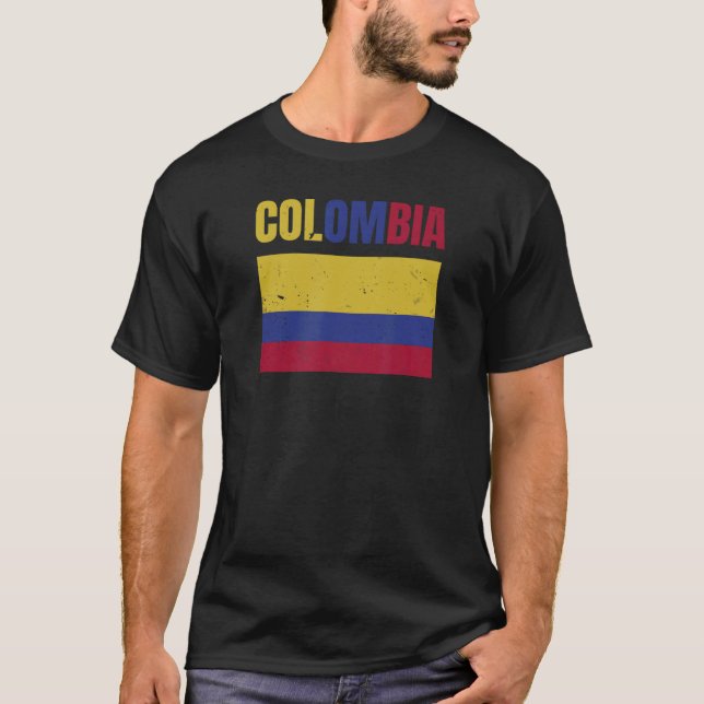Camiseta Colombia Bandera Colombiana República de Colombia  (Anverso)