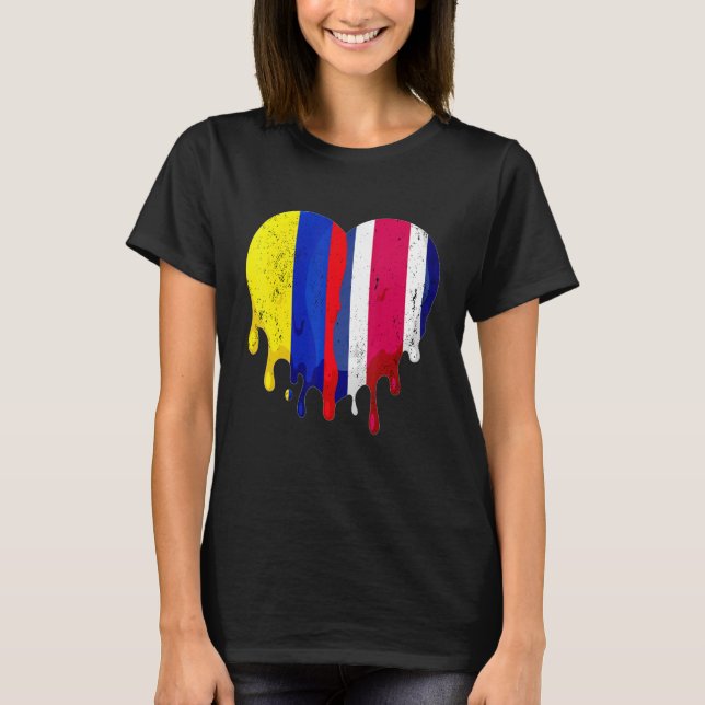 Camiseta Colombia Bandera de Costa Rica Ciudadano del Coraz (Anverso)