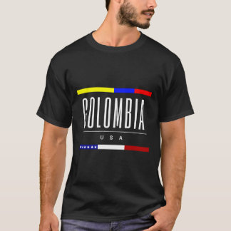 Camiseta Colombia Bandera De Ee.Uu. Amistad Nacida Regalo F