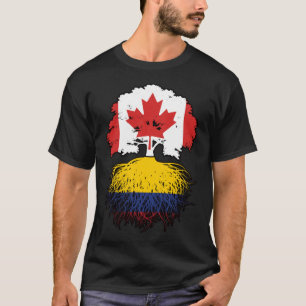 Camiseta Colombia Bandera de raíces colombianas canadienses