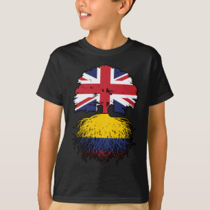 Camiseta Colombia Bandera de raíces colombianas de árboles 