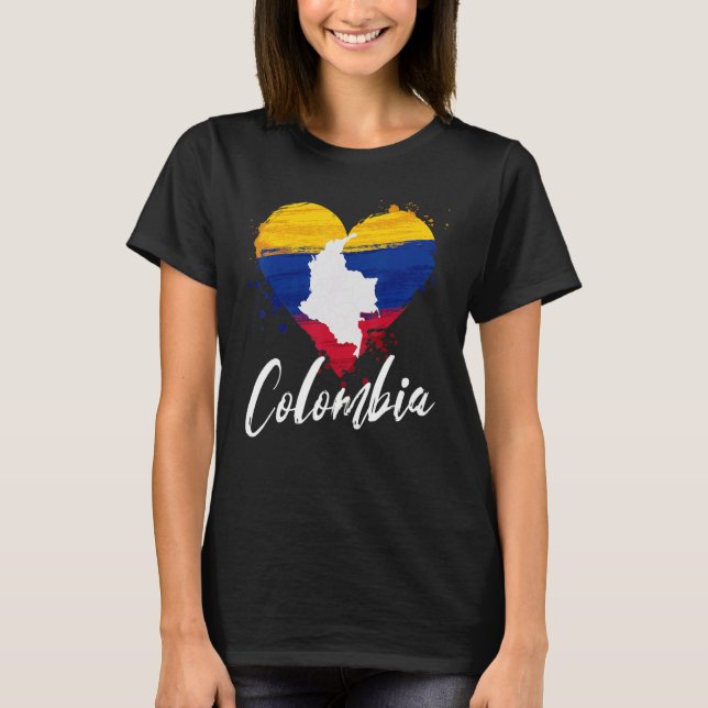 Camiseta Colombia Bandera Nacional Hombres Colombianos W (Anverso)