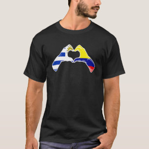 Camiseta Colombia Bandera Uruguay Corazón Uruguayo Colombia