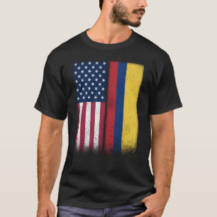 Camiseta Colombia: Banderas colombianas norteamericanas org