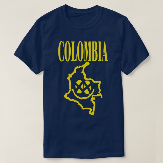 Camiseta Colombia: Cara sonriente (Diseño del anverso)