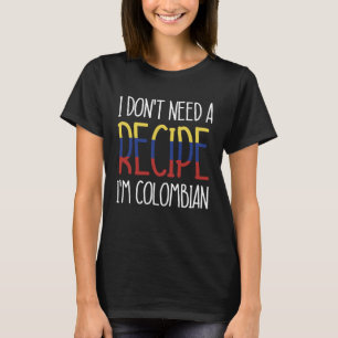 Camiseta Colombia Chef necesito receta de colombiana co