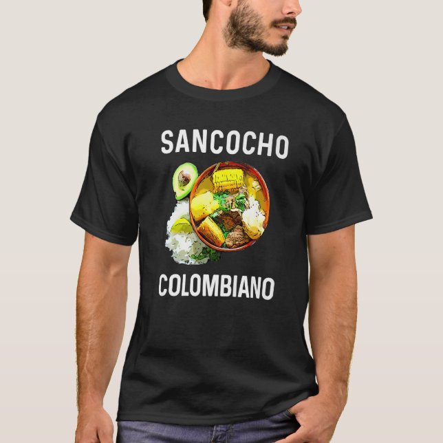 Camiseta Colombia Comida Comida Comida Coincide con el sanc (Anverso)