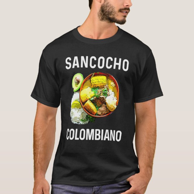 Camiseta Colombia Comida Comida Comida Coincide con el sanc (Anverso)