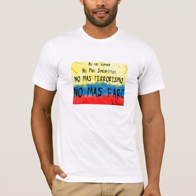Camiseta Colombia contra farc de los las (Anverso)