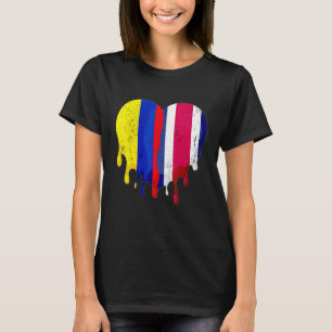 Camiseta Colombia Costa Rica Bandera Corazón Ciudadano Crec
