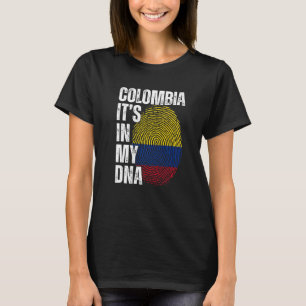 Camiseta Colombia Está En Mi ADN Hombres Colombianos Mujere