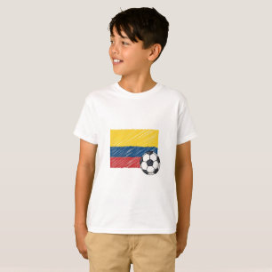 Camiseta Colombia flag and crayon-style soccer ball