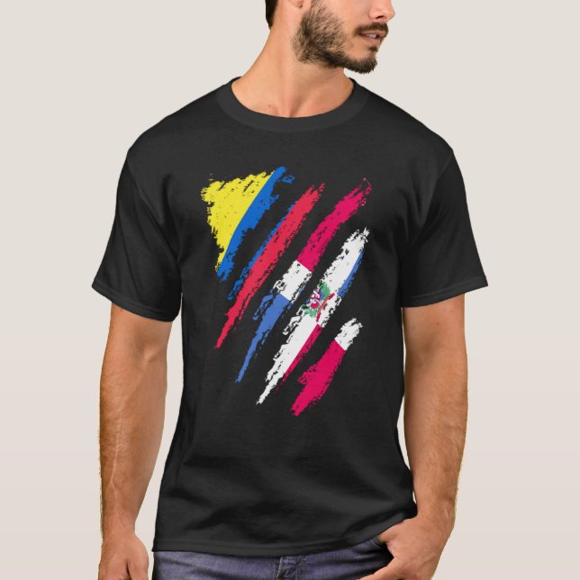 Camiseta Colombia Flag Dominican Grown Patriot Country Stri (Anverso)