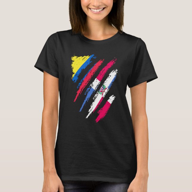 Camiseta Colombia Flag Dominican Grown Patriot Country Stri (Anverso)