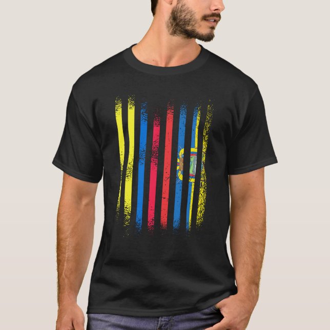 Camiseta Colombia Flag Ecuador Grown Country Flags Stripes (Anverso)