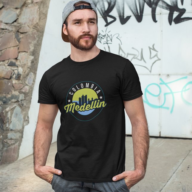 Camiseta Colombia Medellín Cityscape T Shirt (medellin colombia city logo )