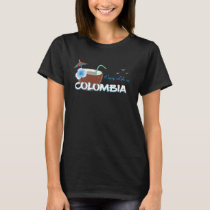 Camiseta Colombia Medellín Palms Beach Bogota Souvenir Rega