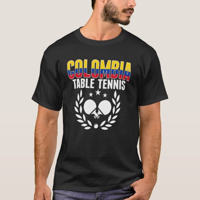 Camiseta Colombia: Mesa de ping pong colombiano (Anverso)