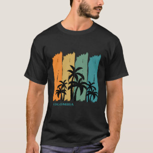 Camiseta Colombia Palms Beach Souvenir América Latina Medel