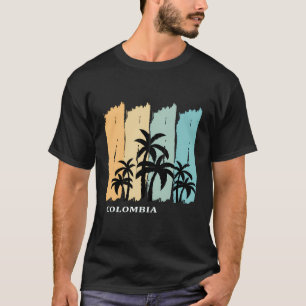 Camiseta Colombia Palms Souvenir Beach Latinoamérica Medell