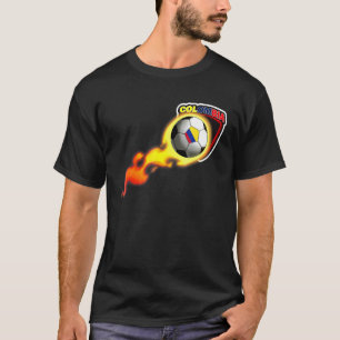 Camiseta Colombia Pelota en llamas Futbol
